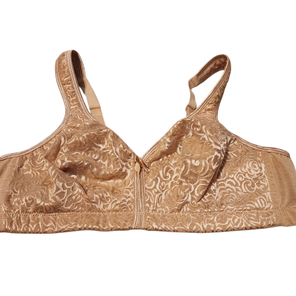 Breezies Lace Wireless Full-Coverage Bra - Beige/Tan
